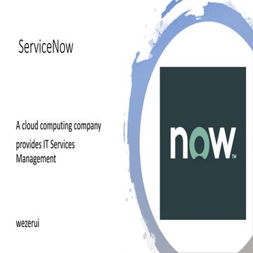 Company presentation Servicenoew