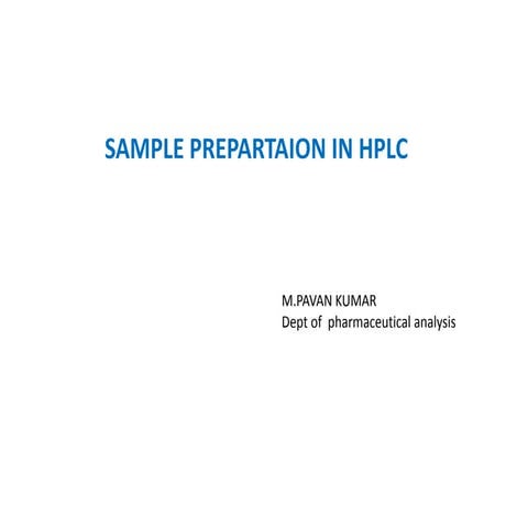 sample preparation in hplc