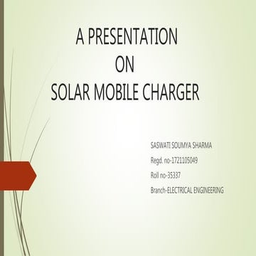 solar mobile charger 