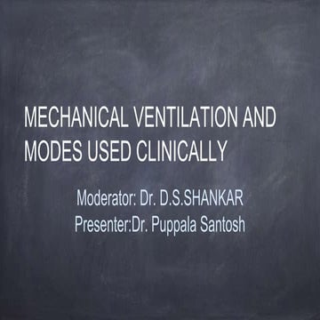 Mechanical Ventilation modes used clinically