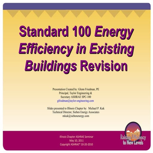 ASHRAE Standard 100