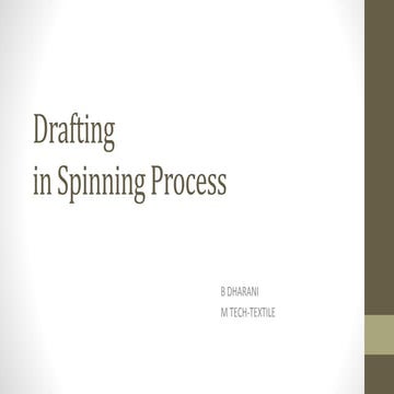 Drafting in spinning process