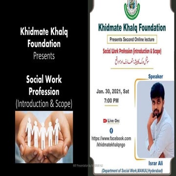 Social Work Profession ( Introduction and Scope)