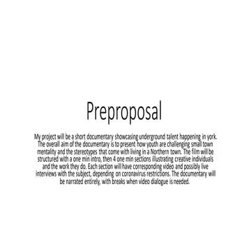 pre proposal 