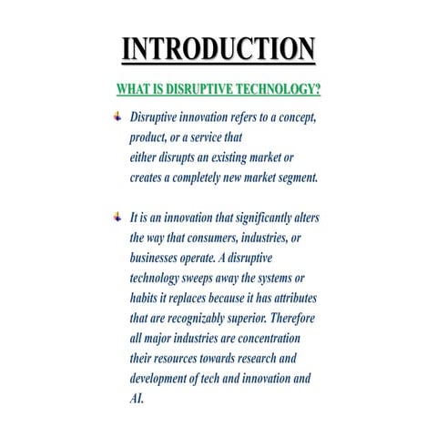 disruptive technologies