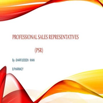 Professional sales representative PSR 