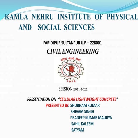 cellular lightweight concrete ppt