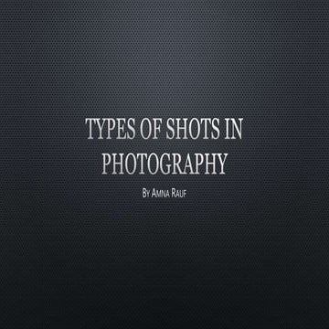 Photography Assignment | PPT
