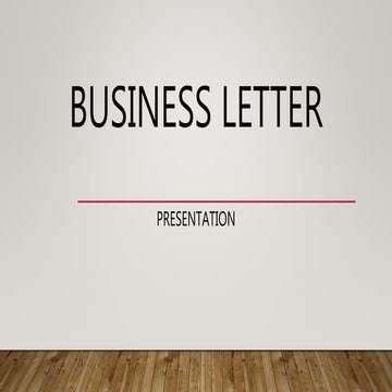 How To Write a Business/Formal Letter | PPTX