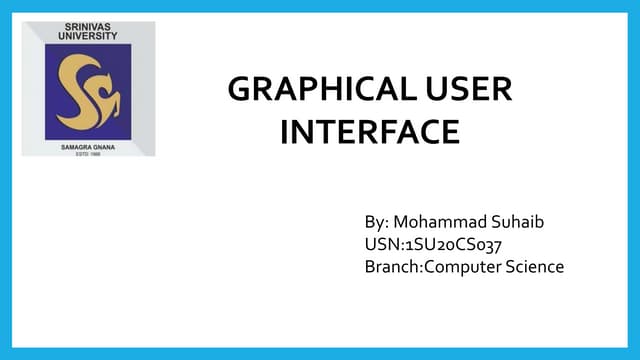 Graphical User Interface