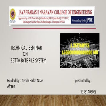 Zettabyte File Storage System | PPT