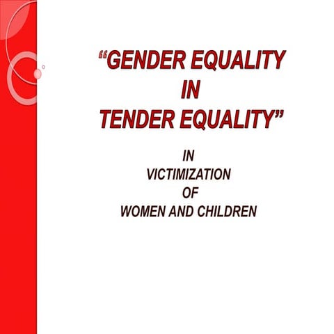 Victimization of women and children