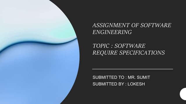 SOFTWARE REQUIRE SPECIFICATIONS IN SOFTWARE ENGINEERING.pptx