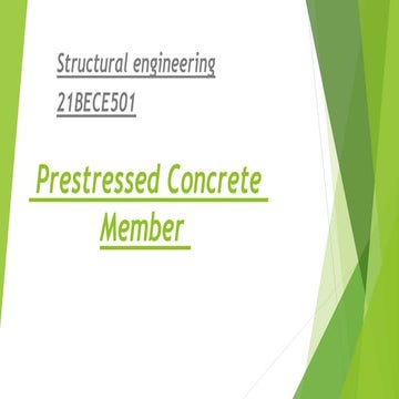Prestressed concrete members and the assumption