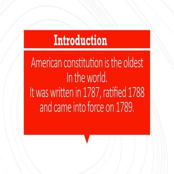 Salient features of American constitution by Ambreen 