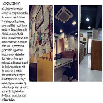 architectural internship report  in short