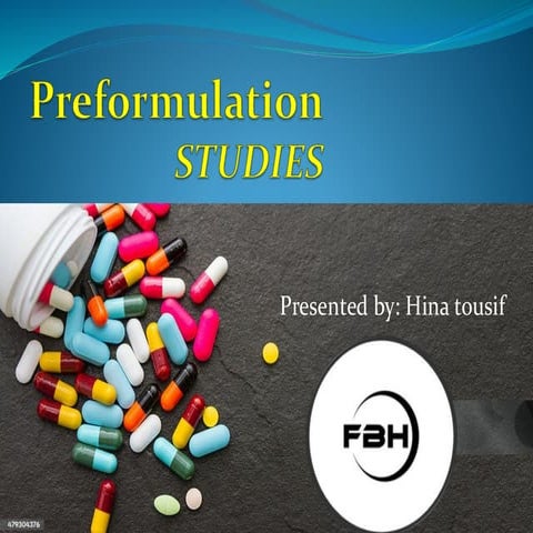 ''Preformulation Studies'' || Industrial Pharmacy _1