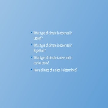 Std 7th Science Chapter 7 WEATHER, CLIMATE AND ADAPTATIONS OF ANIMALS ...