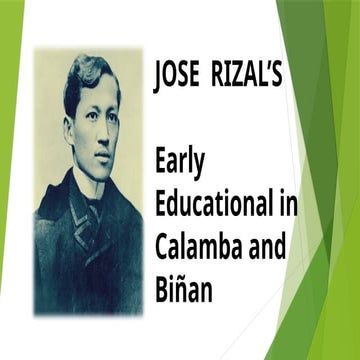 Rizal's Early Education in Calamba and Binan | PDF