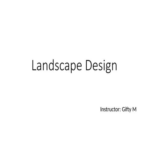Presentation landscape….architectural ppt