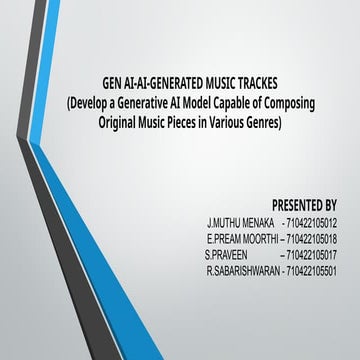 Generative AI generated music traces - Gen AI model