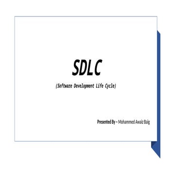 SDLC  -(Software Development Life Cycle)