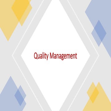 Presentation1 Quality Management For Pptx