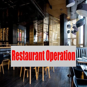 pengetahuan dasar tentang operational direstaurant
