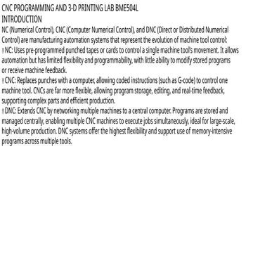 NC (Numerical Control), CNC (Computer Numerical Control) | PPTX