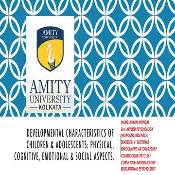 INTRODUCTORY EDUCATIONAL PSYCHOLOGY PSYC331