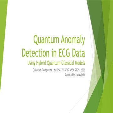 Anomaly detection in ECG data using a Quantum Hybrid Approach | PPTX