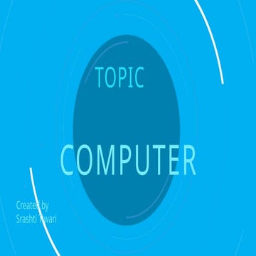 Basic of computer and input and output devices | PPTX
