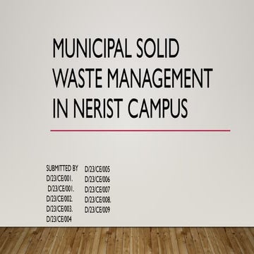 Presentation1.pptx on municipal solid waste management | PPTX