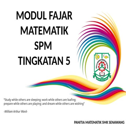 Comprehensive SPM Mathematics Module for Form 5 Students | PPTX