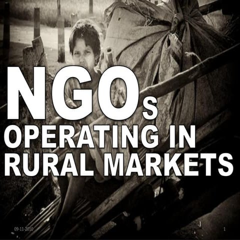 NGOs operating in rural markets