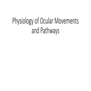 Physiology of Ocular Movements and Pathways