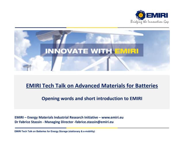 Presentation 1 Slides - Fabrice Stassin - EMIRI