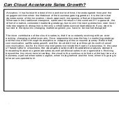 Can Cloud Accelerate Sales Growth?