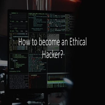 How to become an Ethical Hacker