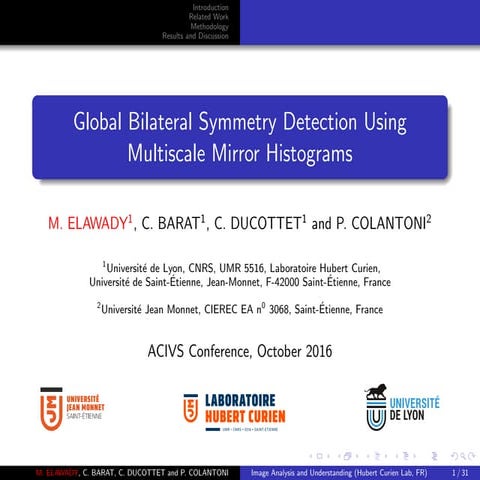 Global Bilateral Symmetry Detection Using Multiscale Mirror Histograms