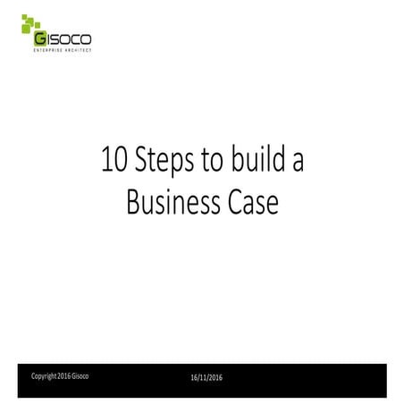 10 steps to build a business case