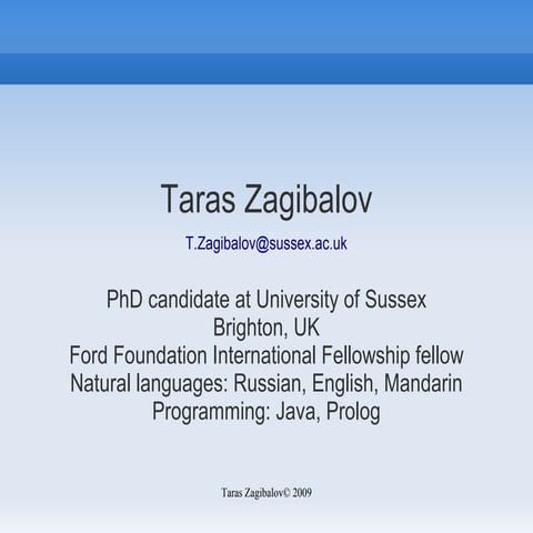 Unsupervised Sentiment Analysis