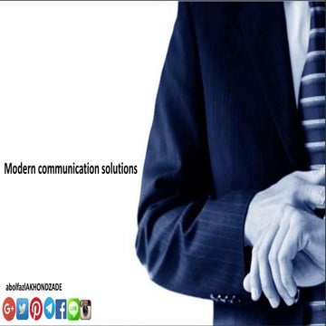 Modern communication solutions | PDF