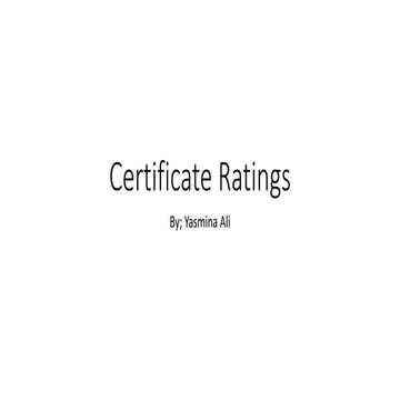 certificate ratings 