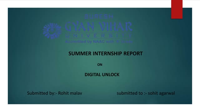 digital unlock power point slide