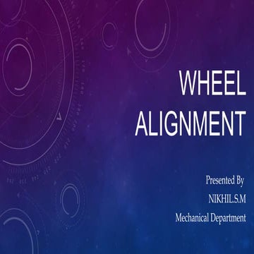 Wheel alignment 