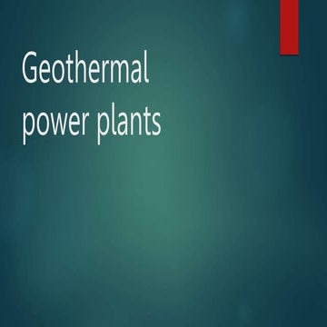 geothermal energy.pptx for grade 9 students | PPTX