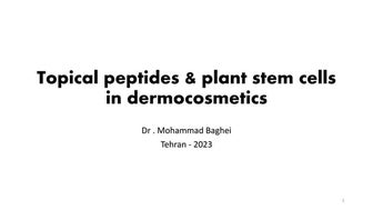 Topical peptides & plant stem cells in dermocosmetics