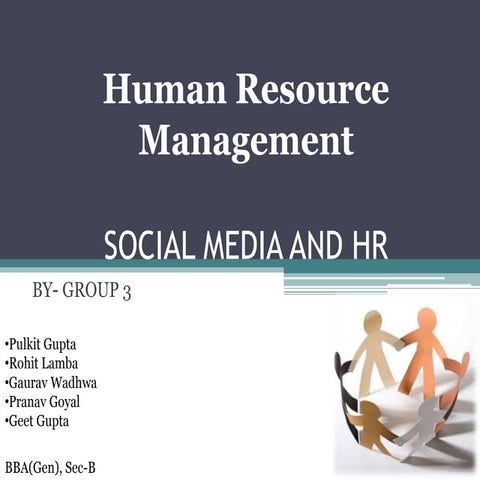 Social Media and Human Resource Management 