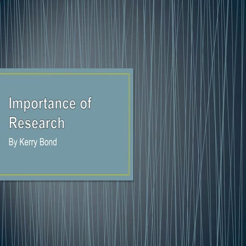 Importance of Research